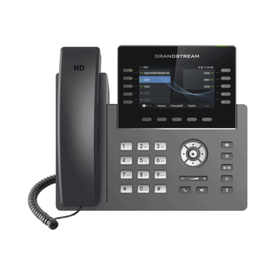 Teléfono IP Wi-Fi, Grado Operador, 10 líneas SIP con 5 cuentas, pantalla a color 4.3", puertos Gigabit, Bluetooth, PoE, codec Opus, IPV4/IPV6 con gestión en la nube GDMS