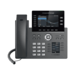 Teléfono IP Wi-Fi, Grado Operador, 6 líneas SIP con 6 cuentas, pantalla a color 4.3", puertos Gigabit, Bluetooth, PoE, codec Opus, IPV4/IPV6 con gestión en la nube GDMS GRP2616-l