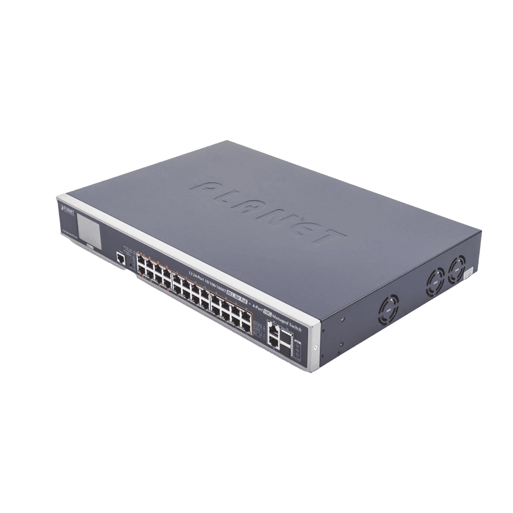 GS632024UP2T2XV-AD-1-l Switch Administrable L3, 24 puertos Gigabit PoE 802.3bt, 2 puertos 10G SFP+, Pantalla Tactil, Fuente Redundante, (600W) GS-6320-24UP2T2XV 2