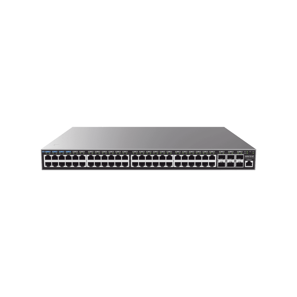 GWN7816P-AD-1-l Switch Capa 3 PoE+ Administrable / 48 puertos 10/100/1000 Mbps + 6 Puertos SFP+ de 10 Gigabits / Hasta 740W / Compatible con GWN Cloud. GWN7816P 2