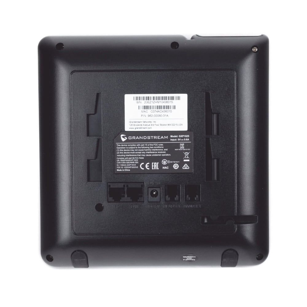 GXP1625-AD-1-l Teléfono IP SMB de 2 Líneas con 3 teclas de función programables y conferencia de 3 vías. PoE GXP-1625 5