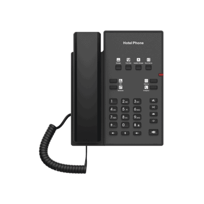 Teléfono IP para Hotelería, profesional con 8 teclas programables para servicio rápido, plantilla personalizable con PoE