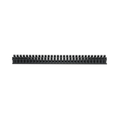 Canaleta Ranurada de PVC sin Tapa, Tipo H (Tapa Abisagrada), 55.1 mm de Ancho, 50.3 mm de Alto y 1828.8 mm de Largo, Color Negro
