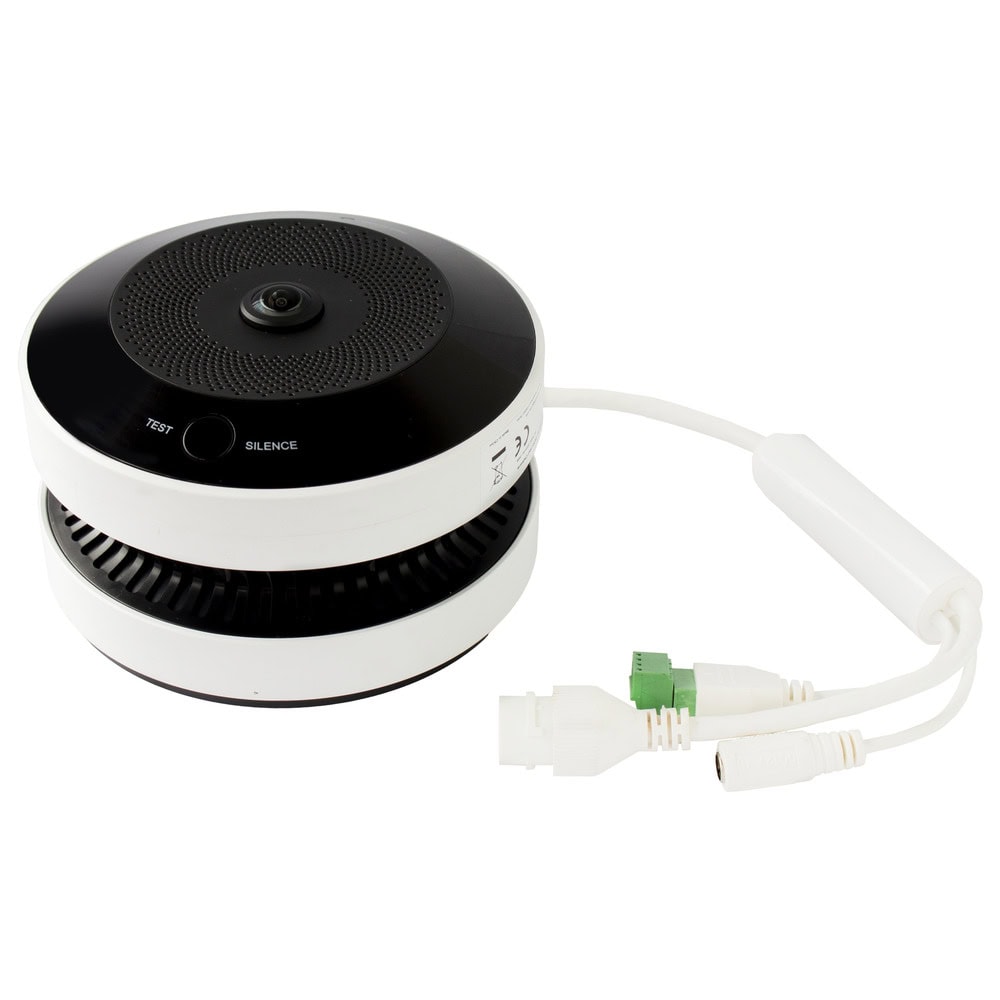 HFVS409-AD-4-l (HikFire) Mini Fisheye IP 4 Megapixel con Detector de Humo Puntual / Autónomo / Entrada y Salida de Alarma / 15 mts IR / PoE / WDR 120 dB / Alarma de 85 dB / MicroSD 128GB / Compatible con Hik-Connect HF-VS409 5