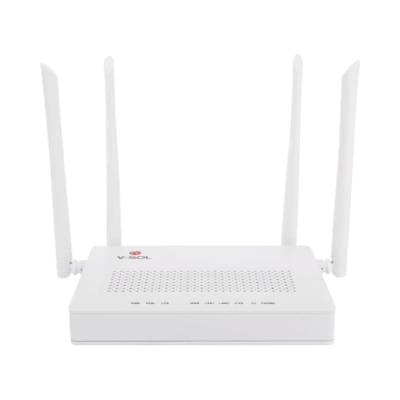 ONU Dual G/EPON con Wi-Fi AC de doble banda, 1 puerto SC/UPC + 2 puertos LAN Gigabit + 1 puerto FXS