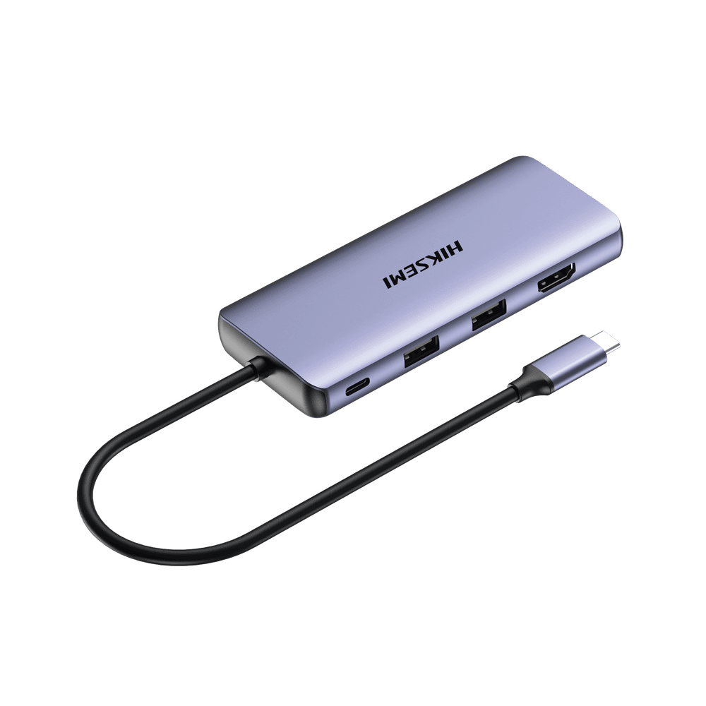 HSHUBDS11-AD-1-l Hub (Adaptador) USB - C / 11 en 1 / 1 Salida HDMI (4K) / 2 Salida USB 2.0 / 2 Salidas USB 3.0 / 1 Salida VGA / 1 Salida SD (Memoria SD) / 1 Salida TF (Micro SD) / 1 Salida de Audio (8 - 48 KHz) / 1 Salida RJ45 / 1 Entrada USB - C (Carga Rapida) HS-HUB-DS11 2