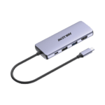Hub (Adaptador) USB - C / 8 en 1 / 1 Salida HDMI (4K) / 1 Salida USB 2.0 / 3 Salidas USB 3.0 / 1 Salida SD (Memoria SD) / 1 Salida TF (Micro SD) / 1 Entrada USB - C (Carga Rapida / 100 Watts) HSHUBDS8-AD-1-l