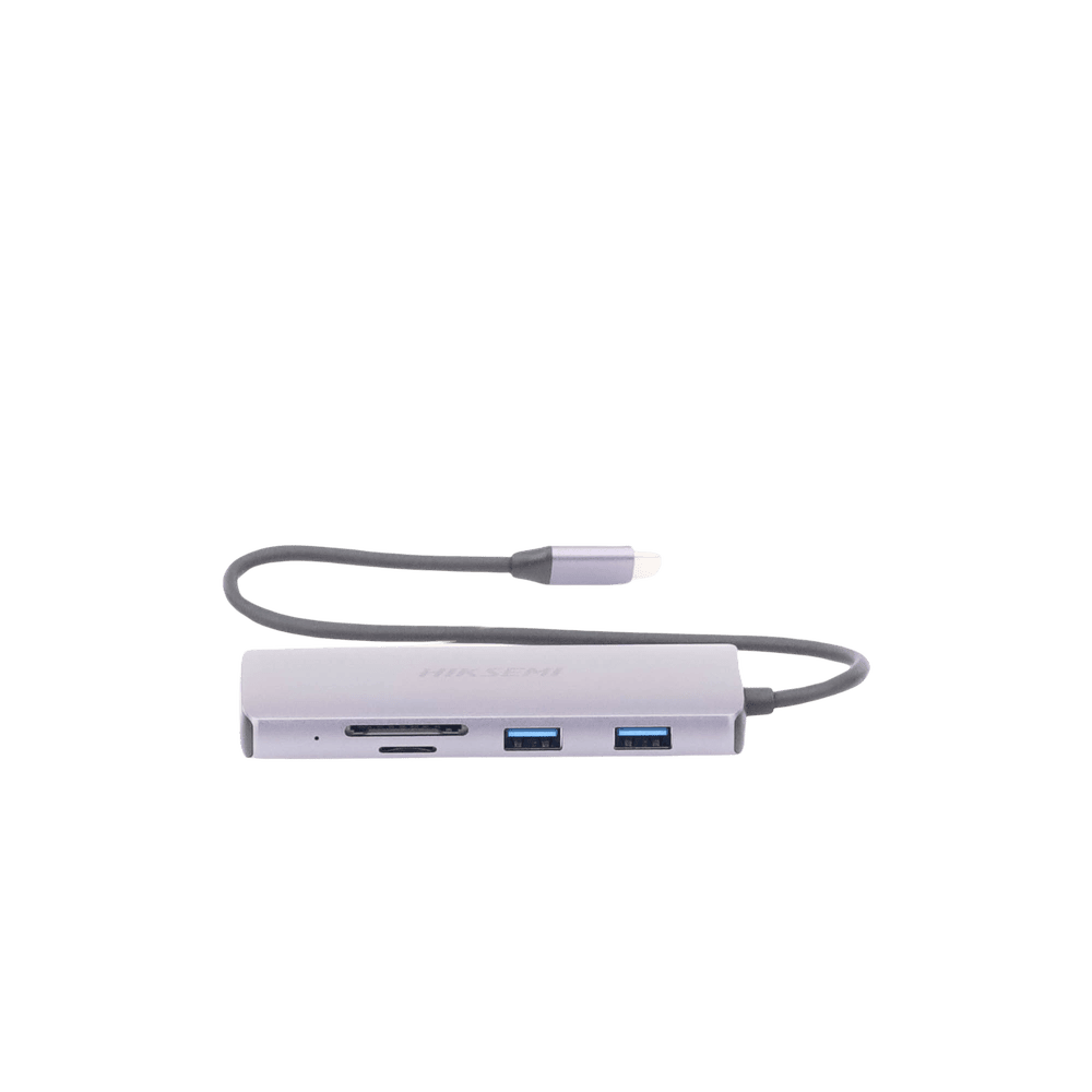 HSHUBDS8-AD-3-l Hub (Adaptador) USB - C / 8 en 1 / 1 Salida HDMI (4K) / 1 Salida USB 2.0 / 3 Salidas USB 3.0 / 1 Salida SD (Memoria SD) / 1 Salida TF (Micro SD) / 1 Entrada USB - C (Carga Rapida / 100 Watts) HS-HUB-DS8 4
