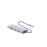 Hub (Adaptador) USB - C / 8 en 1 / 1 Salida HDMI (4K) / 1 Salida USB 2.0 / 3 Salidas USB 3.0 / 1 Salida SD (Memoria SD) / 1 Salida TF (Micro SD) / 1 Entrada USB - C (Carga Rapida / 100 Watts) HSHUBDS8-AD-4-l
