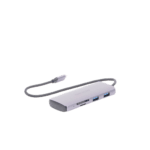 Hub (Adaptador) USB - C / 8 en 1 / 1 Salida HDMI (4K) / 1 Salida USB 2.0 / 3 Salidas USB 3.0 / 1 Salida SD (Memoria SD) / 1 Salida TF (Micro SD) / 1 Entrada USB - C (Carga Rapida / 100 Watts) HSHUBDS8-AD-6-l