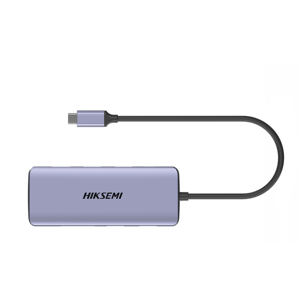 HSHUBDS8-l Hub (Adaptador) USB - C / 8 en 1 / 1 Salida HDMI (4K) / 1 Salida USB 2.0 / 3 Salidas USB 3.0 / 1 Salida SD (Memoria SD) / 1 Salida TF (Micro SD) / 1 Entrada USB - C (Carga Rapida / 100 Watts) HS-HUB-DS8 1