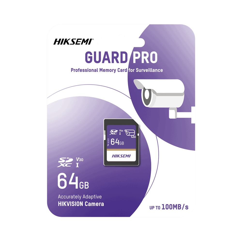 HSSDP10_64G_GUARDPRO-AD-1-l Memoria SD Clase 10 de 64 GB / Especializada Para Videovigilancia HS-SD-P10/64G/GUARDPRO 2