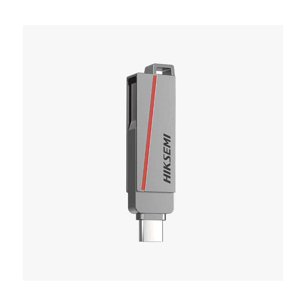 HSUSBE307C_128G-AD-2-l Memoria USB Dual de 128 GB / USB-C y USB-A / Transferencia de Alta Velocidad / Metálica / Compatible con Dispositivos Móviles, Windows, Mac y Linux HS-USB-E307C/128G 2