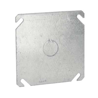 Tapa Cuadrada con Entrada de 1/2 para caja de 4".