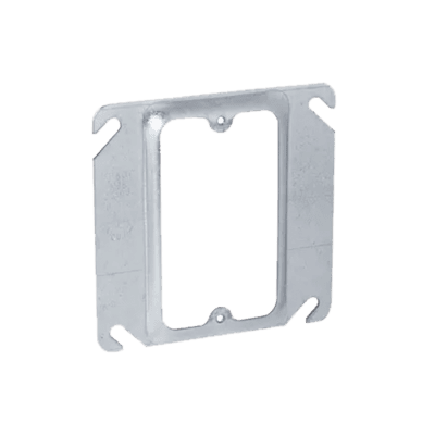 Sobretapa Cuadrada de 4" de Acero Galvanizado con realce de 1/4".