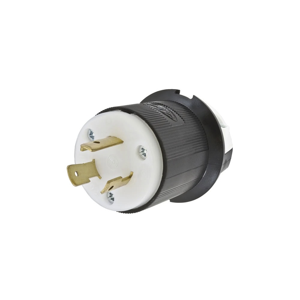 HUBHBL2321-l Clavija Industrial con Bloqueo de Media Vuelta / 20 A 250 V CA / 2 Polos 3 Hilos / Color Blanco y Negro / Nema L6-20P. HUB-HBL-2321 1