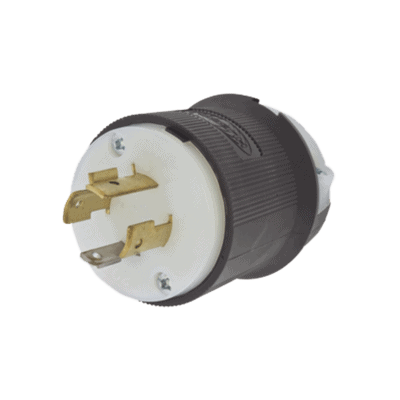 Clavija con Bloqueo de Media Vuelta Industrial 20 A 125/250 V CA / 3 Polos 4 Hilos / Nema L14-20P.