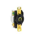 Receptáculo de Media Vuelta Industrial 30 A 125 V CA 2 Polos 3 Hilos (Nema L5-30R) Color Negro. HUBHBL2610-AD-1-l