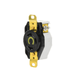 Receptáculo de Media Vuelta Industrial 30 A 125 V CA 2 Polos 3 Hilos (Nema L5-30R) Color Negro. HUBHBL2610-AD-3-l