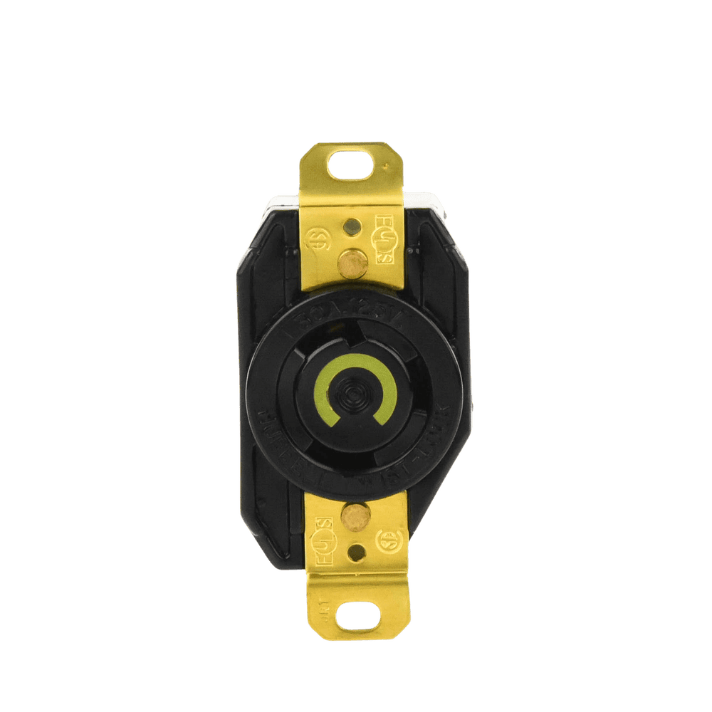 HUBHBL2610-AD-4-l Receptáculo de Media Vuelta Industrial 30 A 125 V CA 2 Polos 3 Hilos (Nema L5-30R) Color Negro. HUB-HBL-2610 5