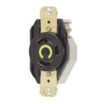 Receptáculo de Media Vuelta Industrial 30 A 125 V CA 2 Polos 3 Hilos (Nema L5-30R) Color Negro. HUBHBL2610-l