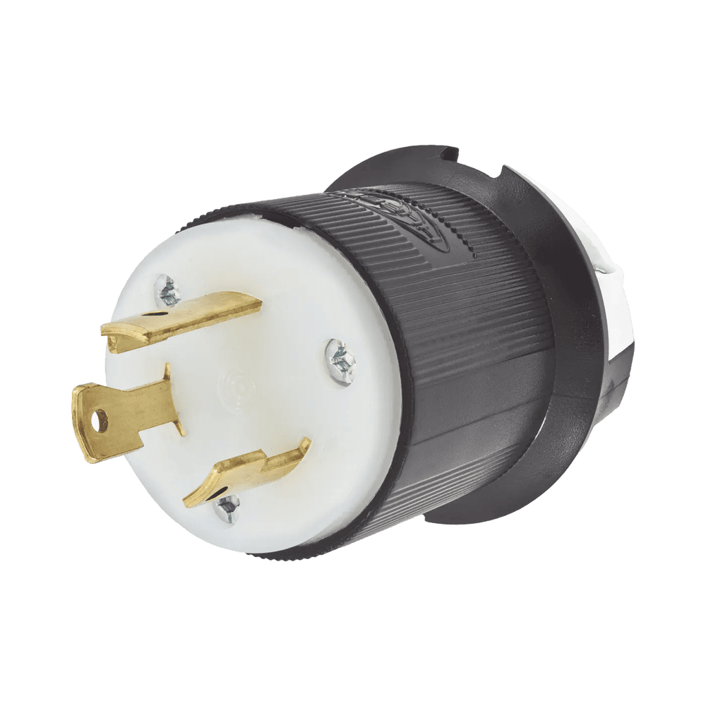 HUBHBL2611-l Clavija Industrial con Bloqueo de Media Vuelta / 30 A 125 V CA / 2 Polos 3 Hilos / Color Blanco y Negro / Nema L5-30P. HUB-HBL-2611 1