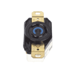 Receptáculo de Media Vuelta Industrial 30 A 250 V CA 2 Polos 3 Hilos (Nema L6-30R) Color Negro. HUBHBL2620-l
