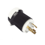 Clavija Industrial con Bloqueo de Media Vuelta / 30 A 250 V CA / 2 Polos 3 Hilos / Color Blanco y Negro / Nema L6-30P. HUBHBL2621-AD-1-l