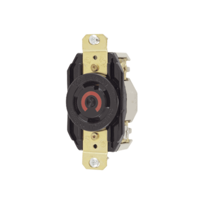 Receptáculo con Bloqueo de Media Vuelta Industrial 30 a 125/250 V CA / 3 Polos 4 Hilos / Nema L14-30R.