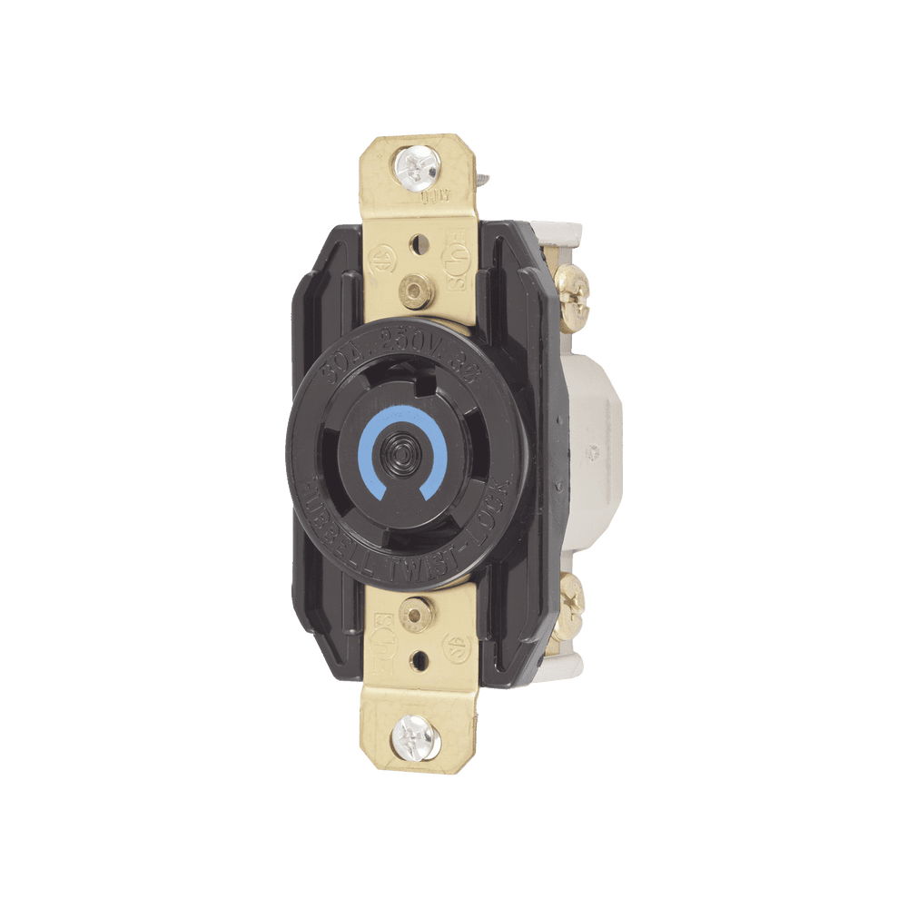 HUBHBL2720-l Receptáculo con Bloqueo de Media Vuelta Industrial 30 A 250 V CA / 3 Polos 4 Hilos / Nema L15-30R. HUB-HBL-2720 1