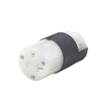 Conector Entrada Recta/ 20 A 125V/ 2 Polos 3 Hilos/ Nema 5-20 R/ Grado Industrial- Comercial / Color Negro-Blanco. HUBHBL5369C-l