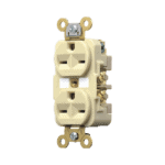 Contacto Dúplex 15 A 250 V / 2 Polos 3 Hilos / Nema 6-15R / Grado Industrial /Color Marfil. HUBHBL5662I-l