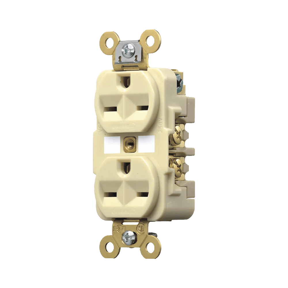HUBHBL5662I-l Contacto Dúplex 15 A 250 V / 2 Polos 3 Hilos / Nema 6-15R / Grado Industrial /Color Marfil. HUB-HBL-566-2I 1