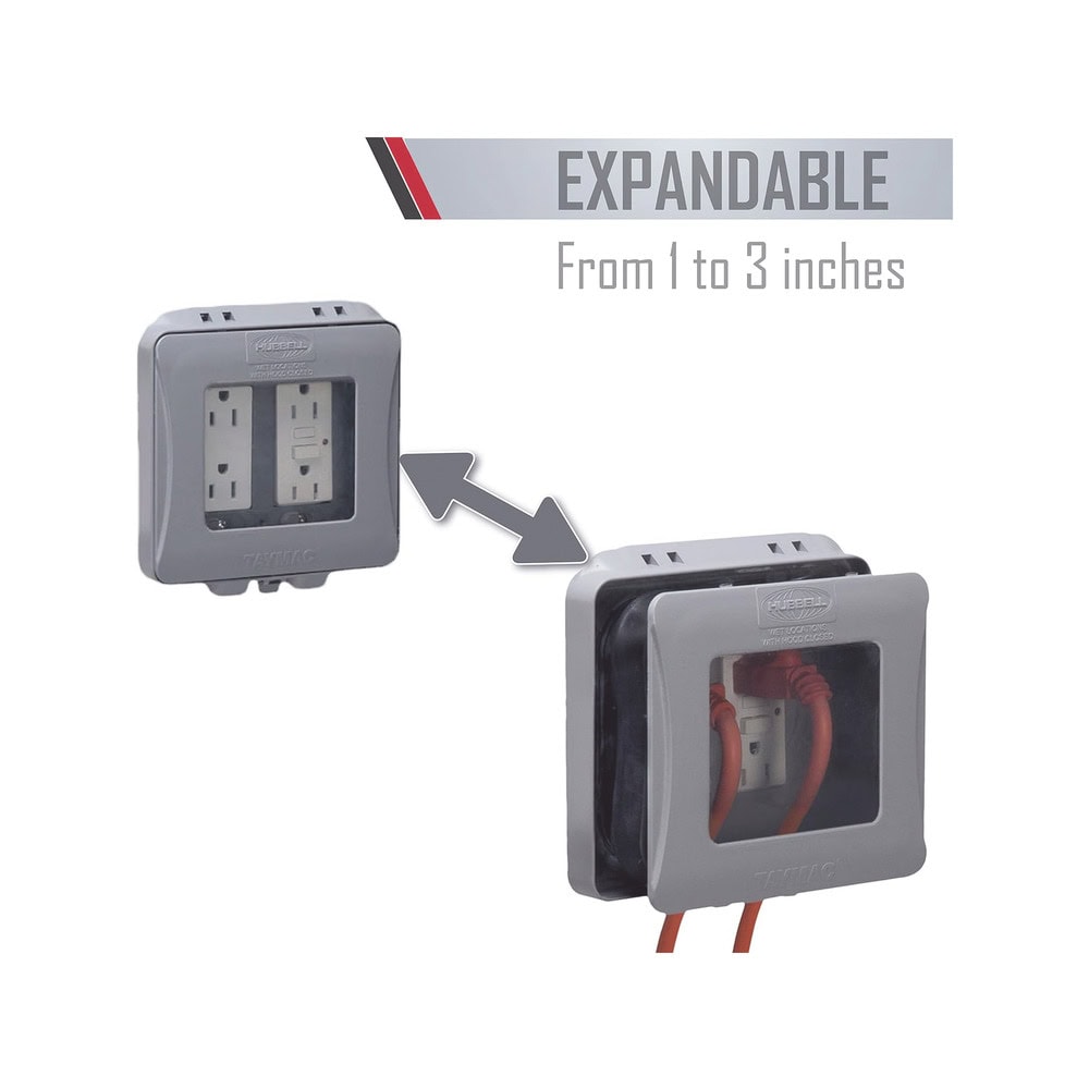 HUBML2500G-AD-6-l Cubierta Impermeable/ 2 Unidades/ Vertical/ Servicio Pesado/ Expandible/ Color Gris. HUB-ML-2500G 7
