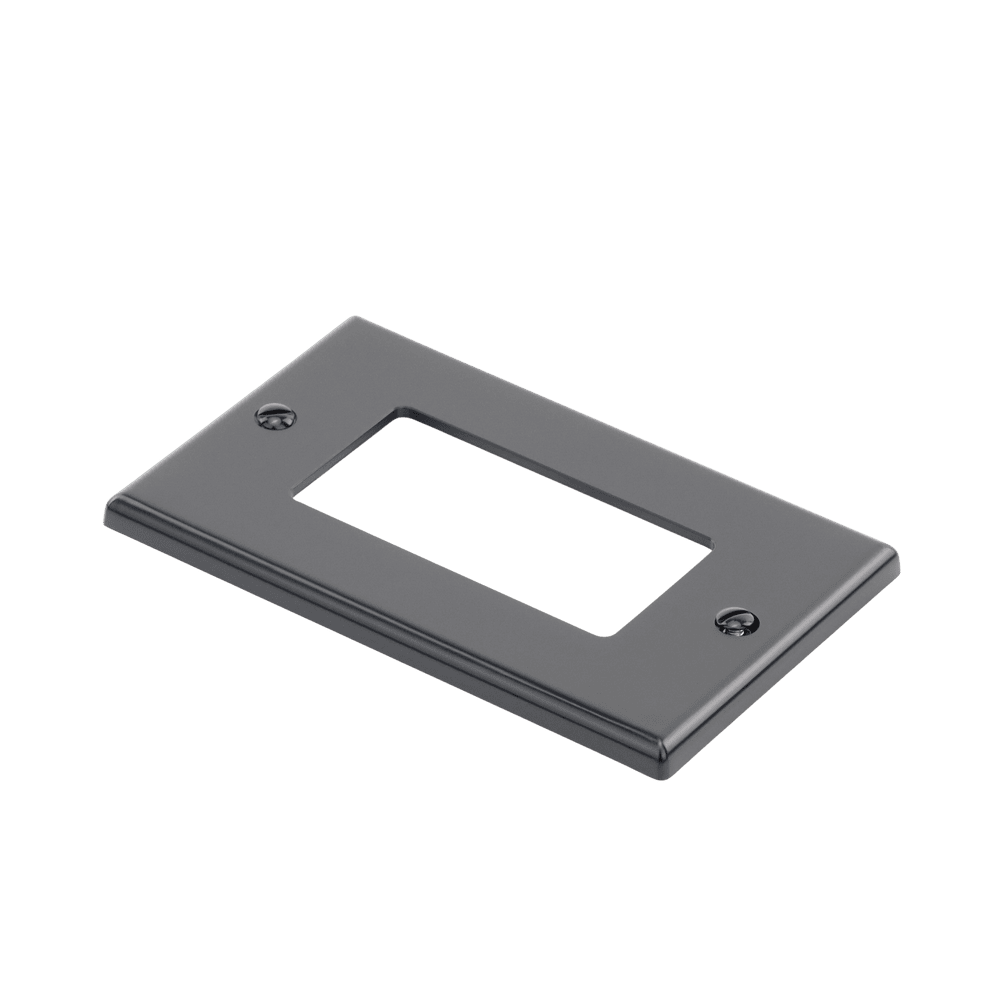 HUBP26BK-AD-1-l Tapa para Contacto Dúplex Color Negro. HUB-P26-BK 2