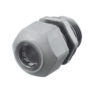 Conector de Cable, Estilo Europeo, para Conductores de 0.17" a 0.45", para Conduit 1/2",  Color Gris.