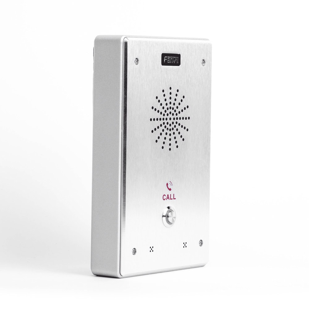 I12N01P-LAT-DER-l Intercomunicador IP, 2 líneas SIP, 2 relevadores con botón para llamada, anti-vandálico, IP65 e IK10, PoE I12-N-01P 2