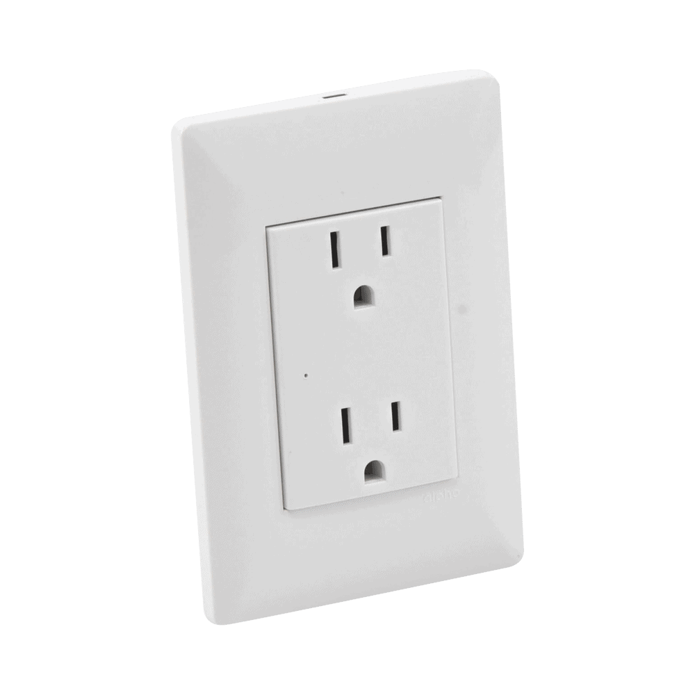 INTELIGROUND-LAT-IZQ-l Contacto Inteligente de Pared Doble 120, 15A, con Supresor de Picos Tipo A. INTELI-GROUND 3