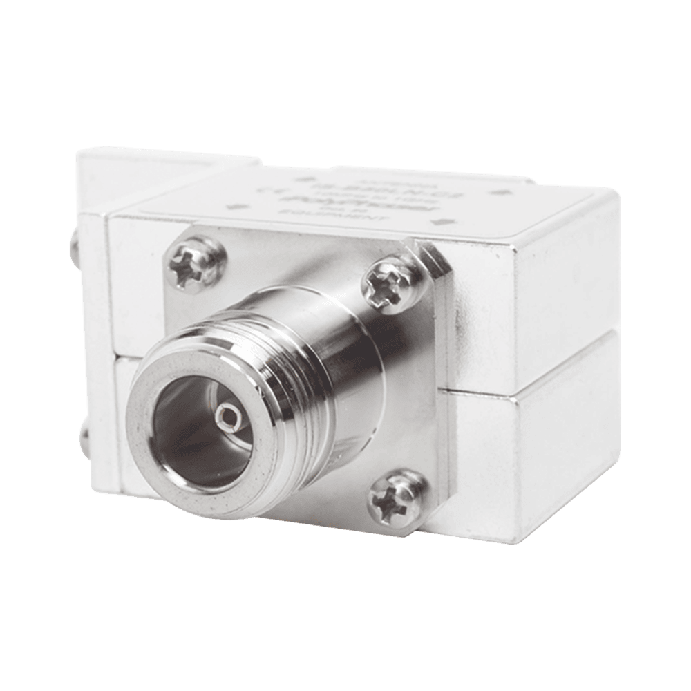 ISB50LNC2-AD-1-l-1 Protector RF Coaxial Para 10 - 1000 MHz de Ceja Frontal y Conectores N Hembra en Ambos Lados, 50 Ω IS-B50LN-C2 2