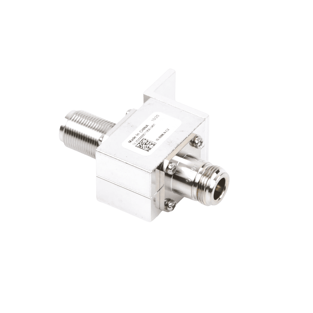 ISB50LNC2-AD-5-l-1 Protector RF Coaxial Para 10 - 1000 MHz de Ceja Frontal y Conectores N Hembra en Ambos Lados, 50 Ω IS-B50LN-C2 6
