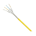Bobina de Cable Blindado S/FTP Categoría 6A, Uso Industrial con Resistencia al Aceite, Rayos UV y Abrasión, Multifilar (Flexible), Color Amarillo, Bobina de 500 Metros (1640 Pies) ISX6X04AYLLED-l
