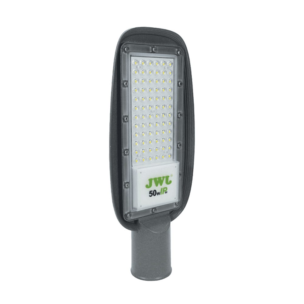 JALP0250X-l Luminaria LED de 50 W/ 100 - 265 V CA ~50/60 Hz / Fotocelda / Color Blanco/ Dimensiones 160 x 390 x 78 mm / Ángulo de Luz 135°. JALP02-50X 1