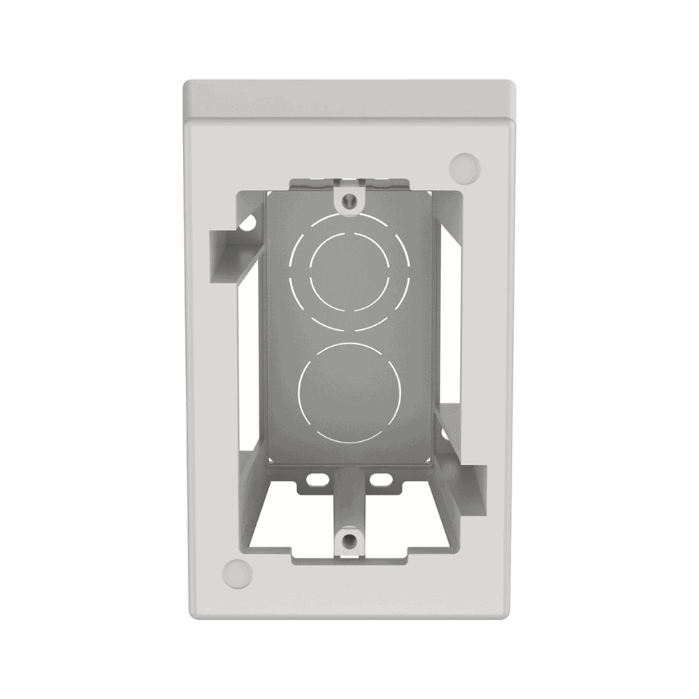 JB1DWHA-AD-1-l Caja de Pared Superficial de 1 Pieza, Uso Universal con Placas de Pared, con Cinta Adhesiva, Color Blanco JB1DWH-A 2