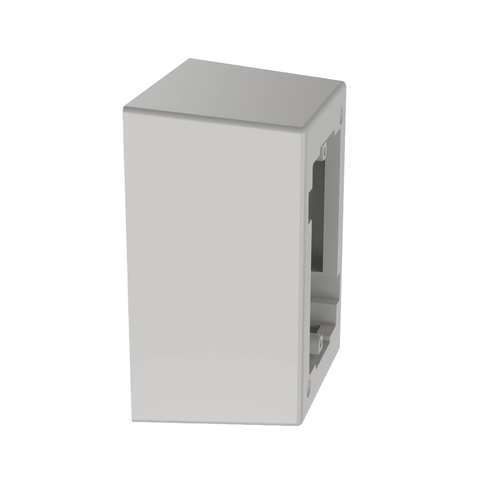 JB1DWHA-AD-2-l Caja de Pared Superficial de 1 Pieza, Uso Universal con Placas de Pared, con Cinta Adhesiva, Color Blanco JB1DWH-A 3