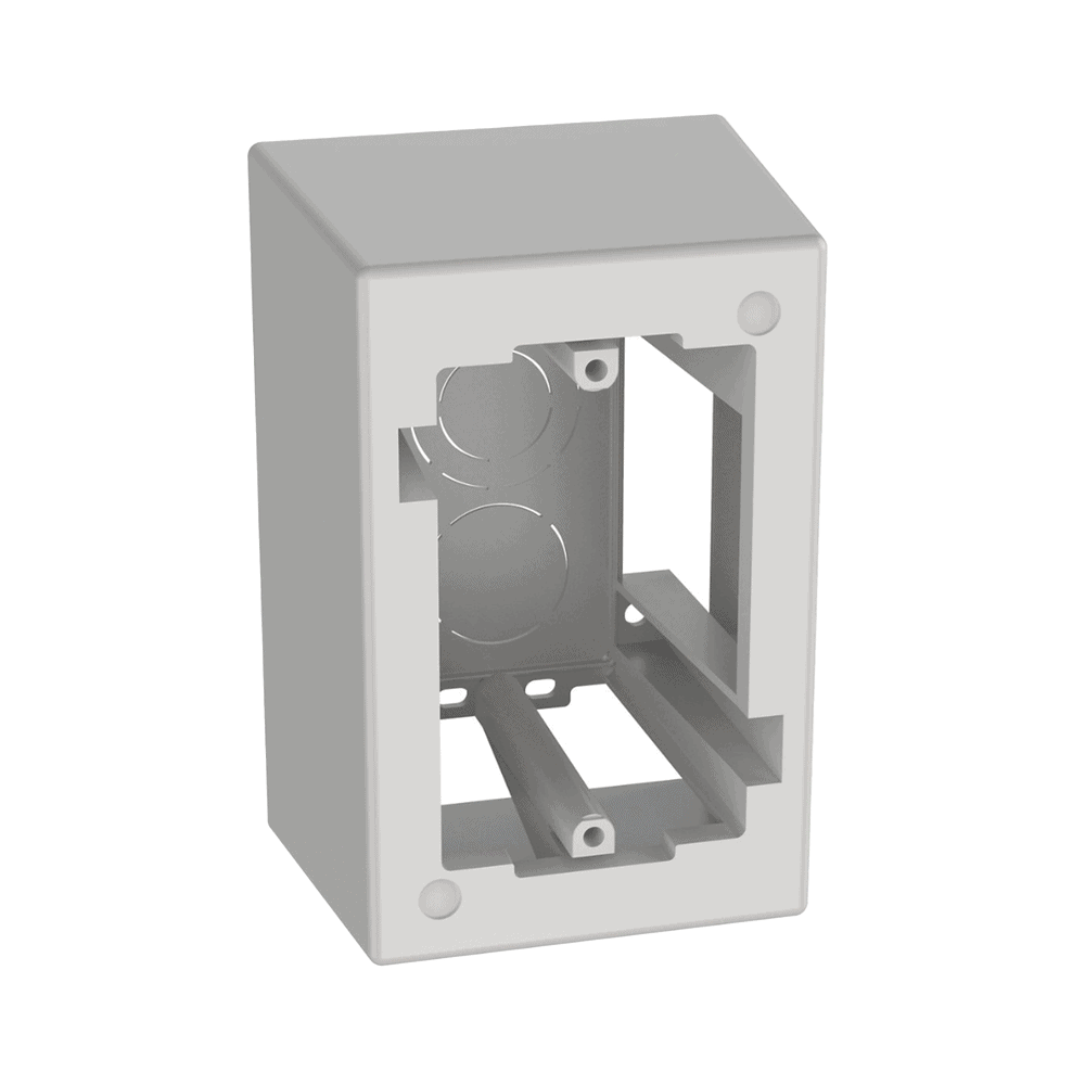 JB1DWHA-l Caja de Pared Superficial de 1 Pieza, Uso Universal con Placas de Pared, con Cinta Adhesiva, Color Blanco JB1DWH-A 1