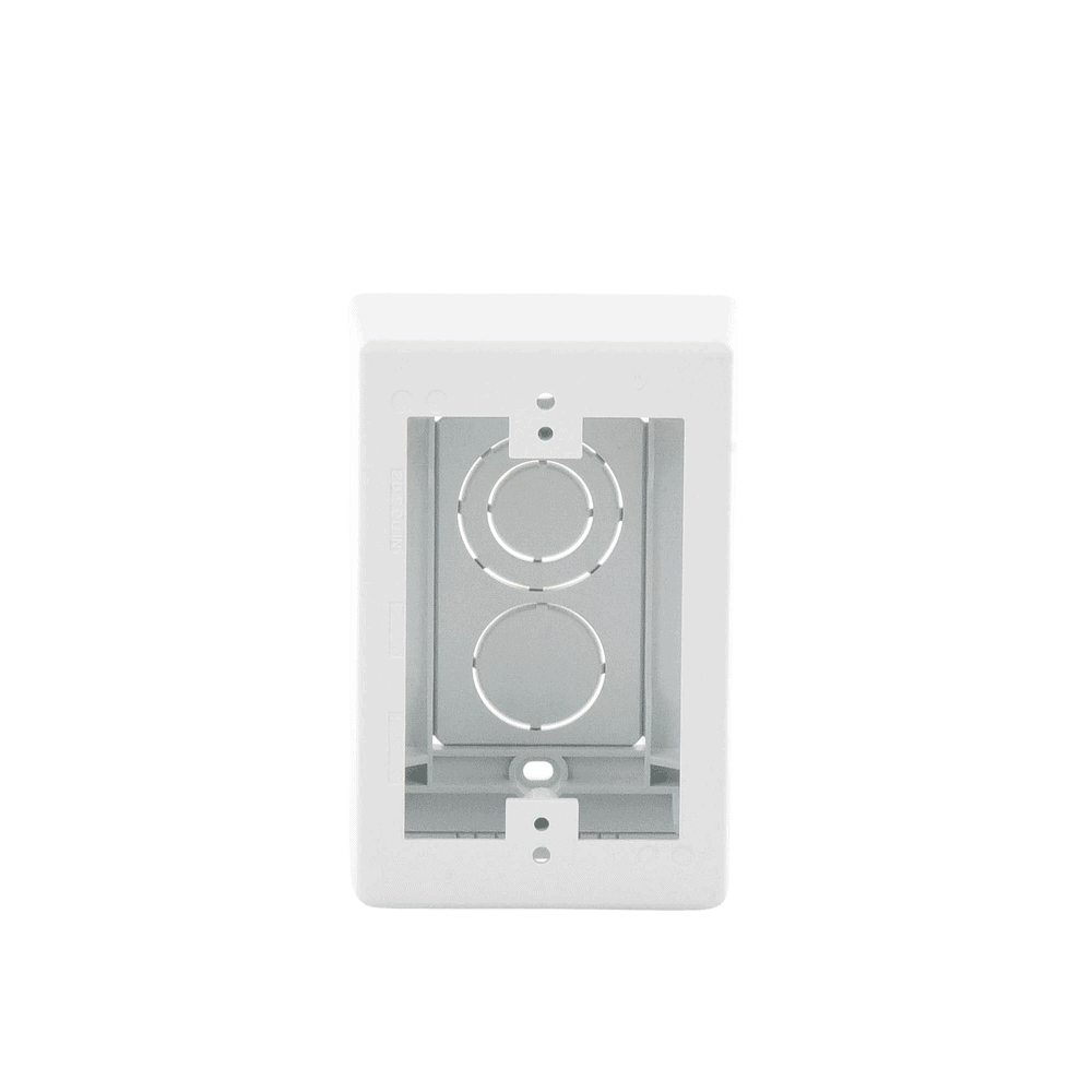 JBX3510WHA-AD-4-l Caja de Pared Superficial, Uso Universal con Placas de Pared, con Cinta Adhesiva, Color Blanco JBX3510WH-A 5