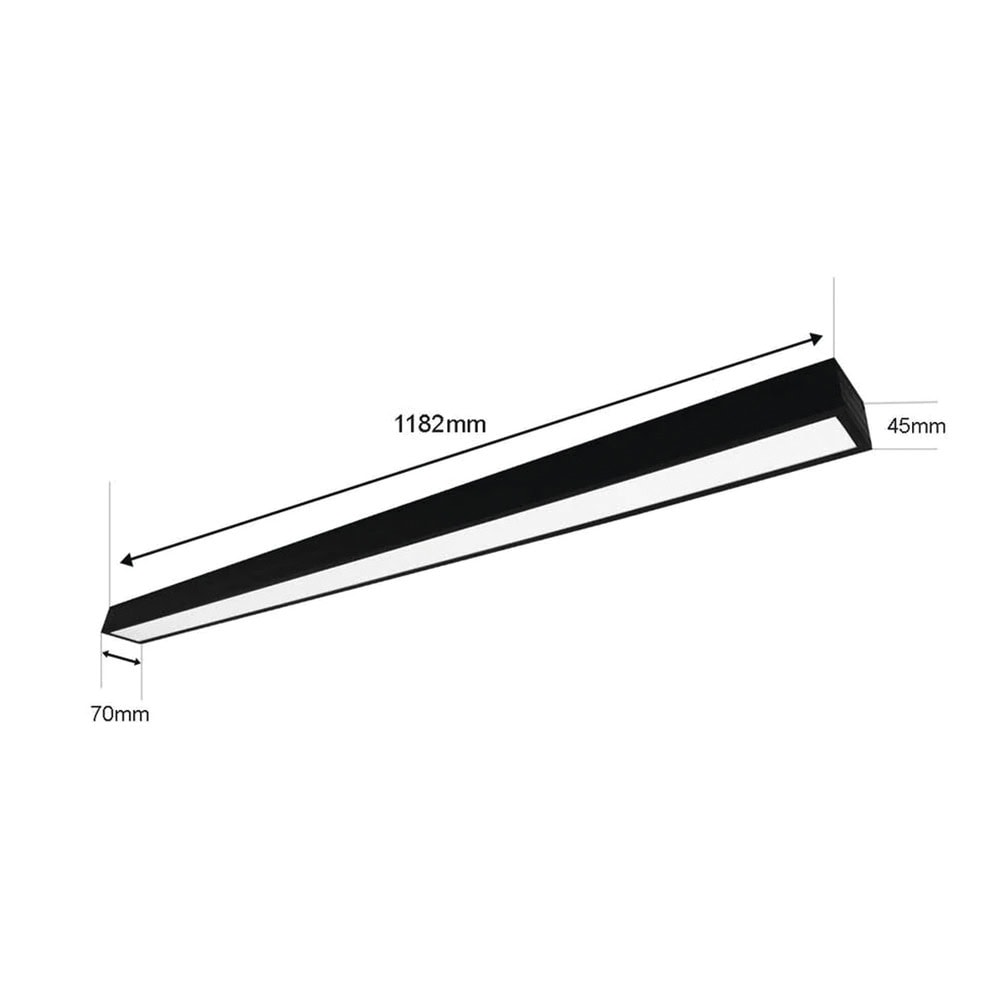 JLPP22M-l Panel LED Suspendido 22 W / 127 Vca~60Hz / Flujo luminoso 1 980 lm / Medidas 1182 x 70 x 45 mm / TCC 6 500 K / Ángulo de Luz de 140°. JLPP-22M 1