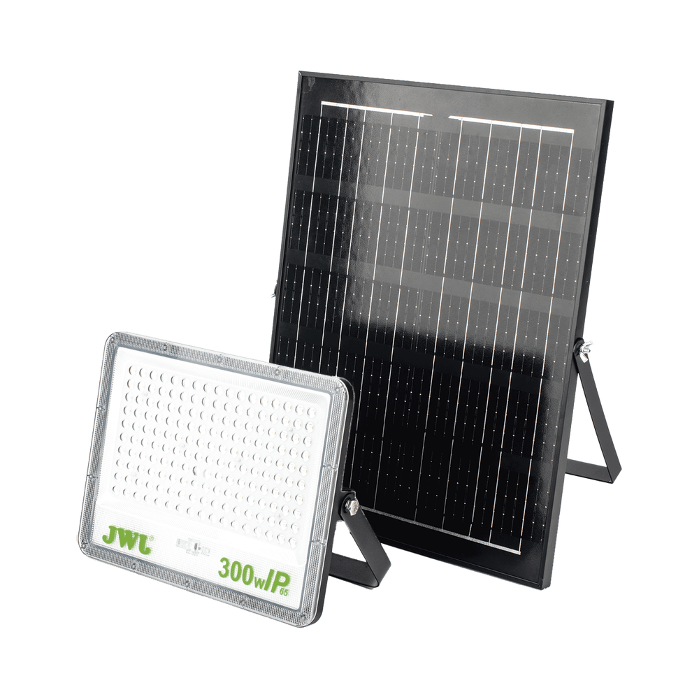 JLRESOL01300N-AD-1-l Reflector de 300 W con Panel Solar / Batería 3.2 V CD / T.C.C. 6 500 K / IP65. JLRE-SOL-01-300N 2