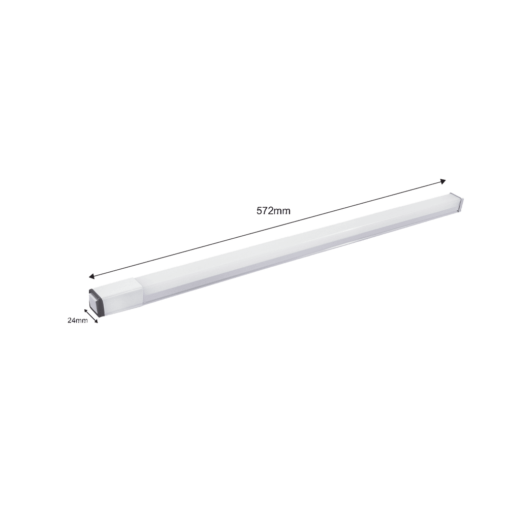 JLT591-FRENTE-l Luminario LED Tipo Regleta / 572 x 24 x 24 mm / 127 Vca / Luz Blanca 6 500 K / 900 lm / 9W JLT-591 2