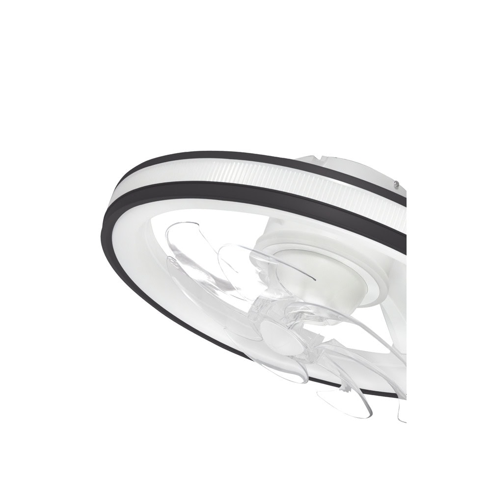 JLV014-LAT-IZQ-l Ventilador de Techo con Luminario LED de 110 V CA 50/60 Hz / 88 W /4500 Lm / 6500 - 4 000 - 2 700 K /3 Tonos de Luz / 501 mm / 6 Velocidades / Dimeable / Color Blanco y Negro. JLV-014 3